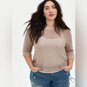 Dolman sleeve pullover crochet sweater